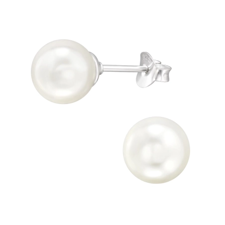 Perle Ohrstecker mit Perlen Schmuck | All4silver