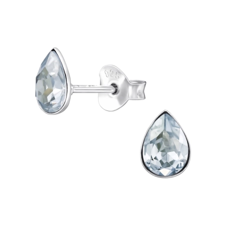 Träne mit Kristall Ohrstecker mit Kristall Schmuck | All4silver