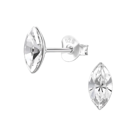 Marquise mit Kristall Ohrstecker mit Kristall Schmuck | All4silver