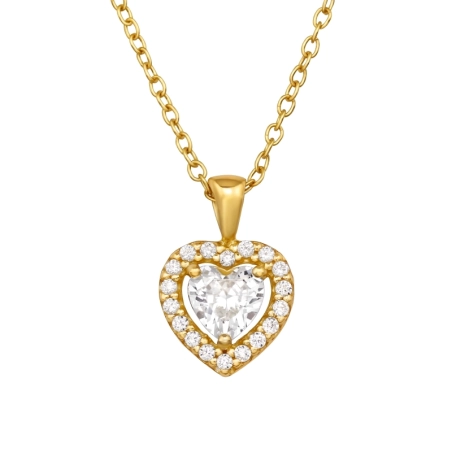 Herz mit Zirkonia Valentinstag-Schmuck Schmuck | All4silver