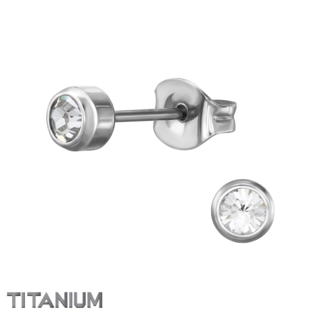 Runden 3.9mm mit Kristallsteinen Geometrischer Schmuck Schmuck | All4silver