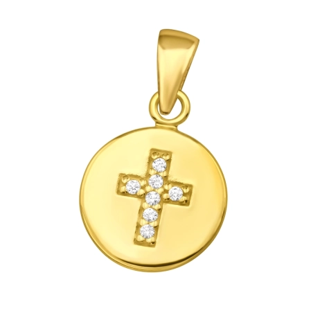 Kreuz mit Zirkonia Anhänger mit Zirkonia Steinen Schmuck | All4silver
