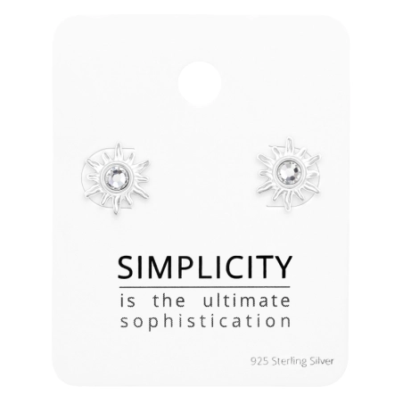 Sonne mit Kristall Schmucksets aus Silber Schmuck | All4silver