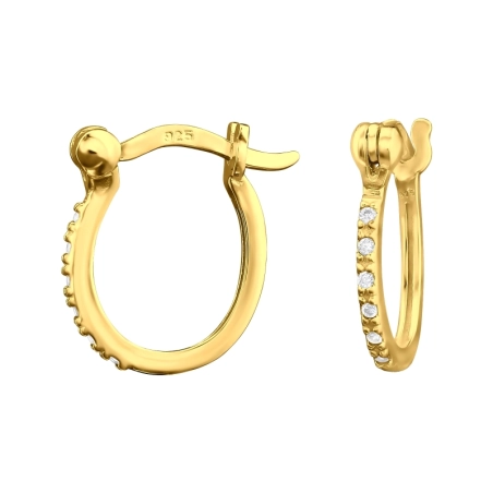 Goldene runde Ohrringe Creolen Ohrringe Schmuck | All4silver