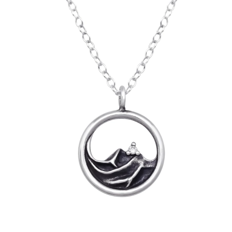 Berg mit Zirkonia Natur Schmuck Schmuck | All4silver