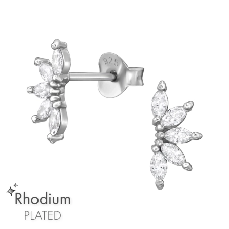 Marquise mit Zirkonia Ohrstecker mit Zirkonia Steinen Schmuck | All4silver