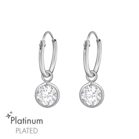 Hängende Runde Creolen Ohrringe Schmuck | All4silver