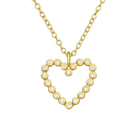 Goldenes Herz Valentinstag-Schmuck Schmuck | All4silver