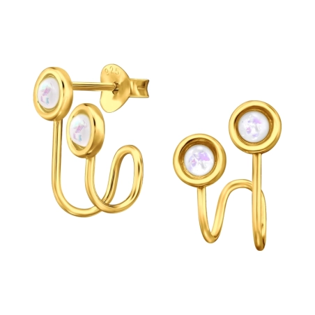 Zwei Ringe mit Opal Ohrstecker mit Halbedelsteinen Schmuck | All4silver
