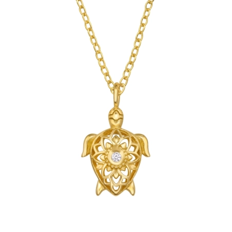 Goldene Schildkröte Filigraner Schmuck Schmuck | All4silver