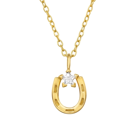 Hufeisen mit Stern-Zirkonia Sterne, Mond & Sonne Schmuck | All4silver