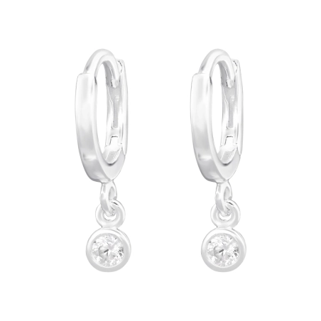 Huggie mit Zirkonia, Huggies Schmuck | All4silver