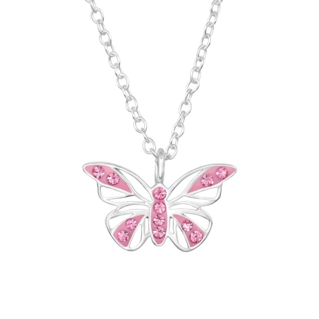 Schmetterling mit Kristallen Tier-Schmuck Schmuck | All4silver