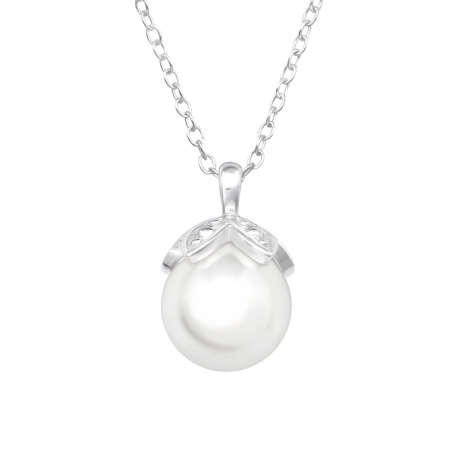 Blume mit Perle Natur Schmuck Schmuck | All4silver