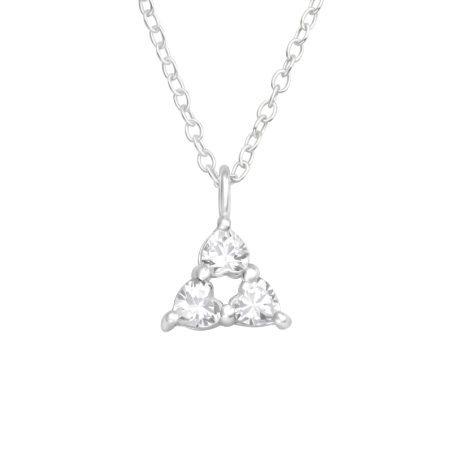 Herzcluster mit drei Zirkoniasteinen Valentinstag-Schmuck Schmuck | All4silver