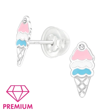Eiscreme Ohrstecker - Premium* Essen & Süßigkeiten Schmuck | All4silver