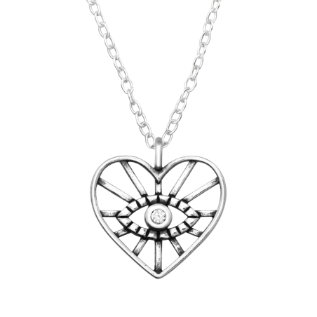 Herz Des Bösen Blicks Valentinstag-Schmuck Schmuck | All4silver