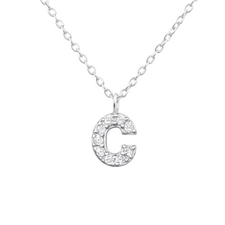 Buchstabe "C". Halsketten für Kinder Schmuck | All4silver