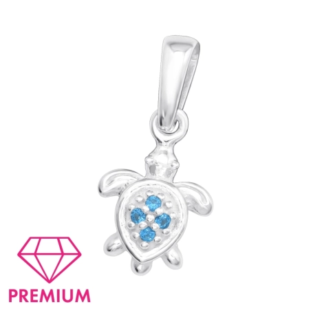 Schildkröte – Premium* Anhänger für Kinder Schmuck | All4silver