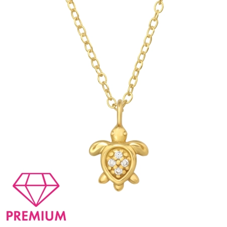 Vergoldete Schildkröte - Premium* Halsketten für Kinder Schmuck | All4silver