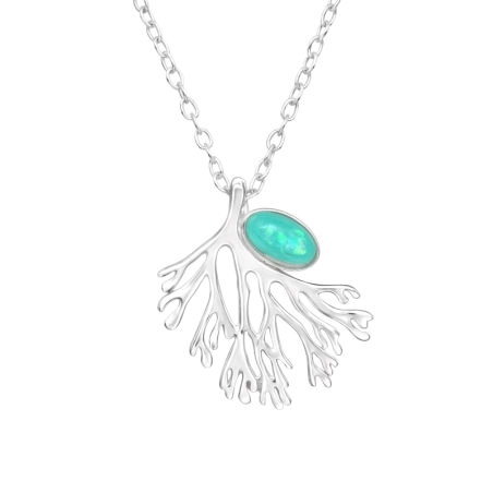 Meereskoralle mit Opal Natur Schmuck Schmuck | All4silver