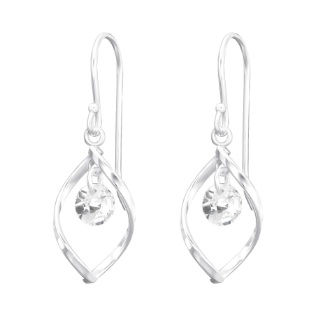 Hängende Tropfen mit Zirkon Ohrringe mit Zirkonia Steinen Schmuck | All4silver