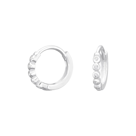 Huggies-Ringe mit Zirkonen Ohrringer Ear Huggers Schmuck | All4silver