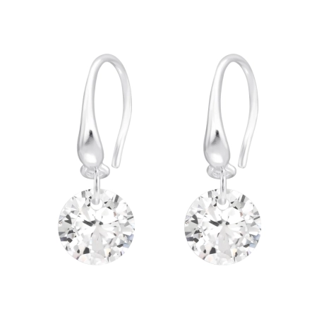 8 mm runder Zirkon Ohrringe mit Zirkonia Steinen Schmuck | All4silver