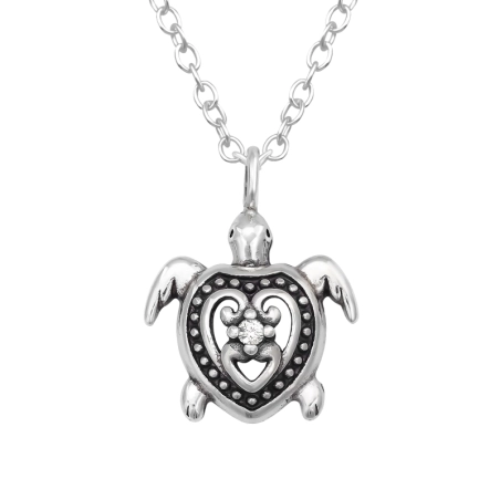 Oxidiertes Schildpatt mit Zirkon Schmuck im Angebot Schmuck | All4silver