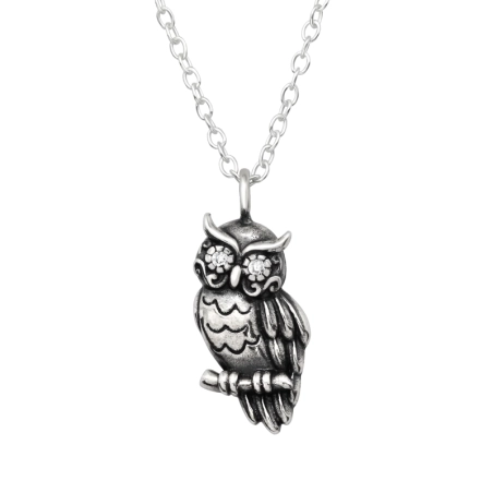 Eule mit Kristallen Tier-Schmuck Schmuck | All4silver