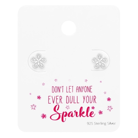 Blume auf der Karte Schmuck-Sets Schmuck | All4silver
