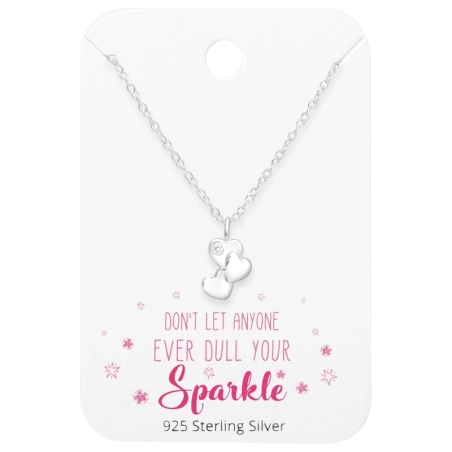 Drei Herzen auf einer Karte Valentinstag-Schmuck Schmuck | All4silver