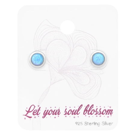 Eine Kugel mit einem blauen Opal auf der Karte Schmuck-Sets Schmuck | All4silver