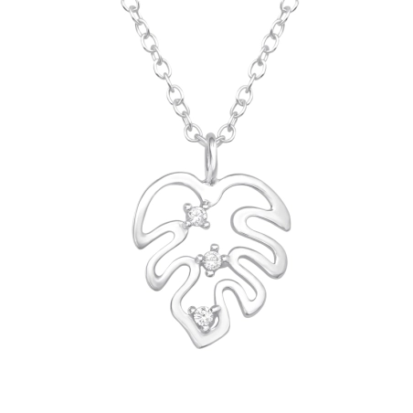 Monstera-Blatt Natur Schmuck Schmuck | All4silver