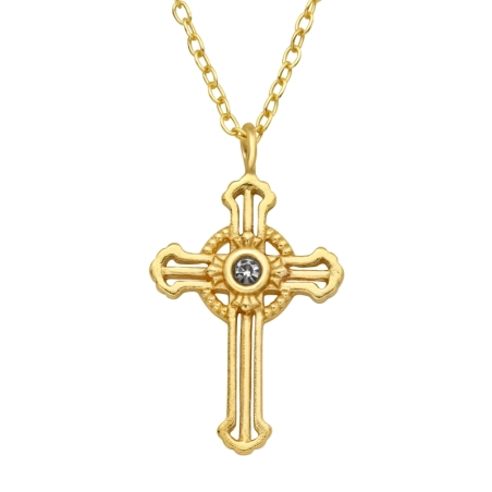 Vergoldetes Kreuz Religions-Schmuck Schmuck | All4silver