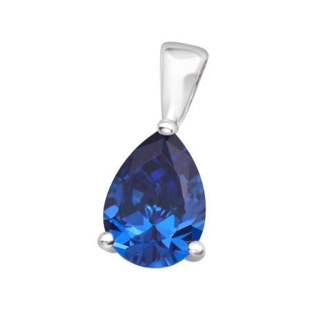 Eine Träne Anhänger mit Zirkonia Steinen Schmuck | All4silver