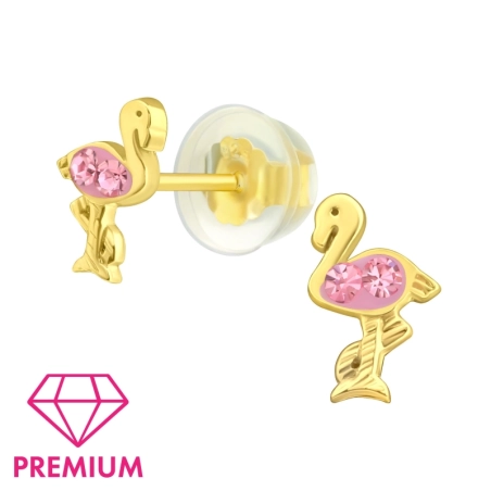Vergoldeter Flamingo - Premium* Tier-Schmuck Schmuck | All4silver