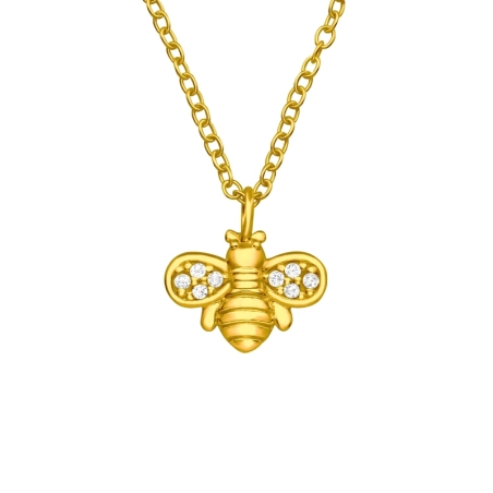 Vergoldete Biene mit Zirkonen Tier-Schmuck Schmuck | All4silver