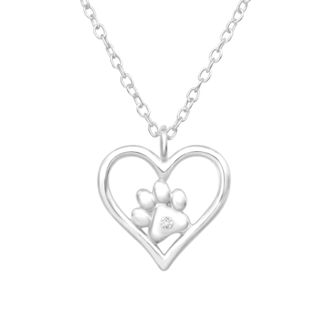 Eine Pfote im Herzen Freunde & Liebende Schmuck | All4silver