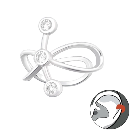 Geometrisch Ohrklemme und Ohrkletterer Schmuck | All4silver