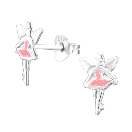 Engel Ohrstecker mit Emaillefarben Schmuck | All4silver
