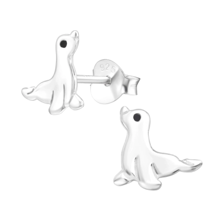 Siegel Ohrstecker ohne Steine/Emaille Schmuck | All4silver