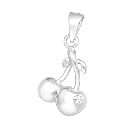 Kirschbaum Anhänger mit Zirkonia Steinen Schmuck | All4silver