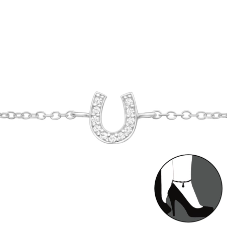 Hufeisen Fußkettchen-Schmuck  Schmuck | All4silver
