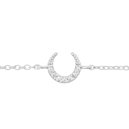 Halbmond Armbänder mit Silberkette Schmuck | All4silver