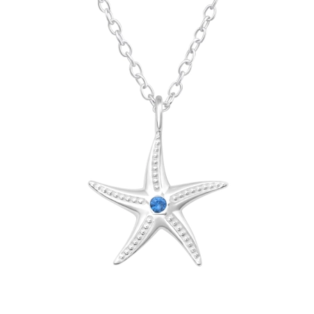 Stern mit blauem Zirkon Tier-Schmuck Schmuck | All4silver