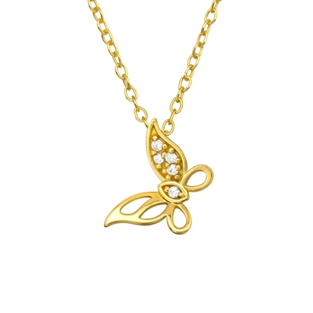 Vergoldeter Schmetterling Tier-Schmuck Schmuck | All4silver
