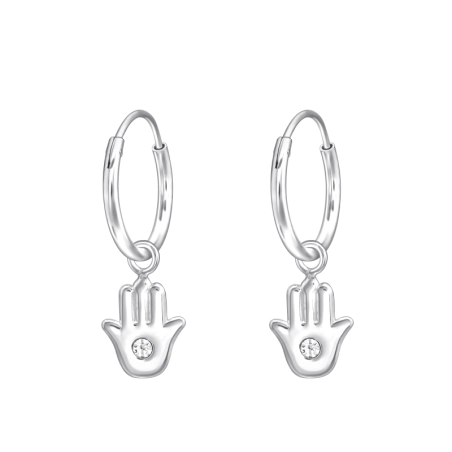 Hamsa Creolen Ohrringe Schmuck | All4silver