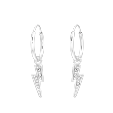 Blitz Creolen Ohrringe Schmuck | All4silver