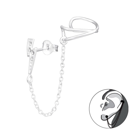 Blitz mit Kristallen an einer Kette Schmuck im Angebot Schmuck | All4silver